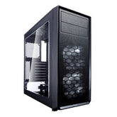 Fractal Design Focus G (Black) Gaming Case w/ Clear Window, ATX, 2 White LED Fans, Kensington Bracket, Filtered Front, Top & Base Air Intakes - FIXgenie
